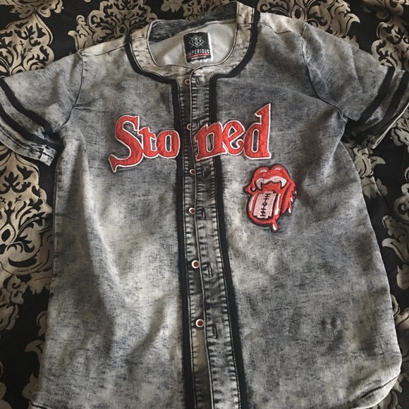 Rolling Stones Shortsleeved Button Up Jean Jacket - Picture 2 of 2